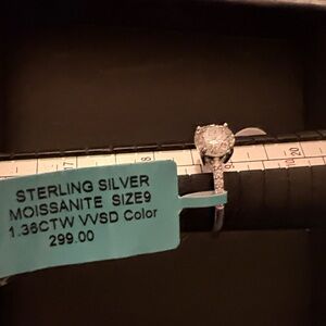 Dazzling Moissanite Sterling Silver Ring